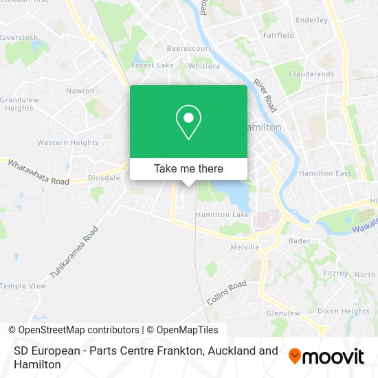 SD European - Parts Centre Frankton map