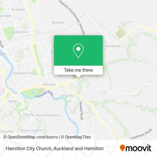Hamilton City Church map