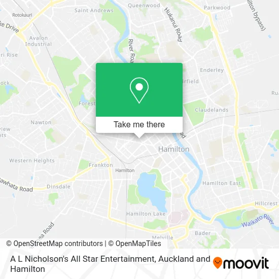 A L Nicholson's All Star Entertainment map