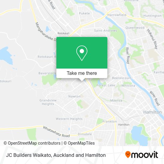 JC Builders Waikato map