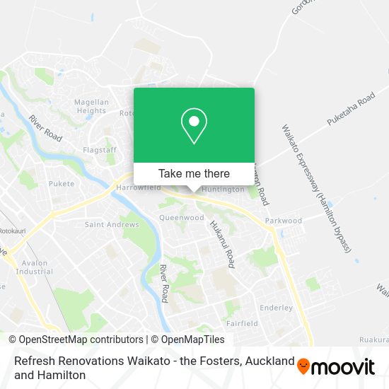 Refresh Renovations Waikato - the Fosters map