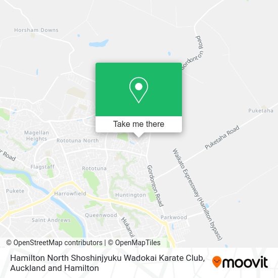 Hamilton North Shoshinjyuku Wadokai Karate Club map