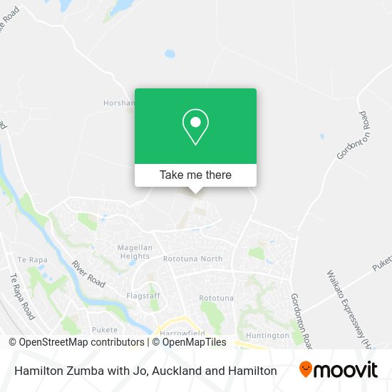 Hamilton Zumba with Jo map