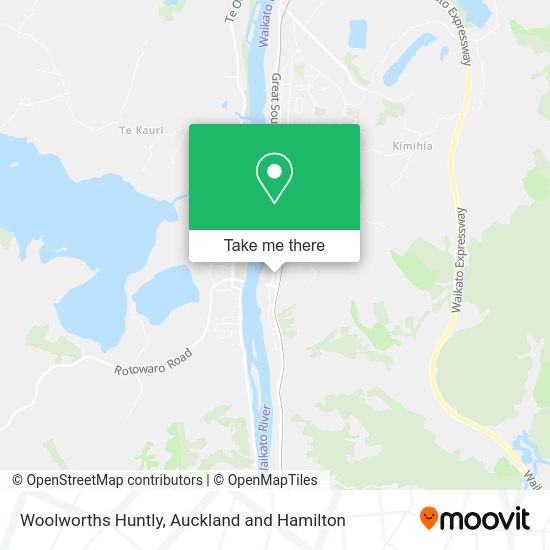 Woolworths Huntly map