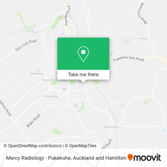 Mercy Radiology - Pukekohe map
