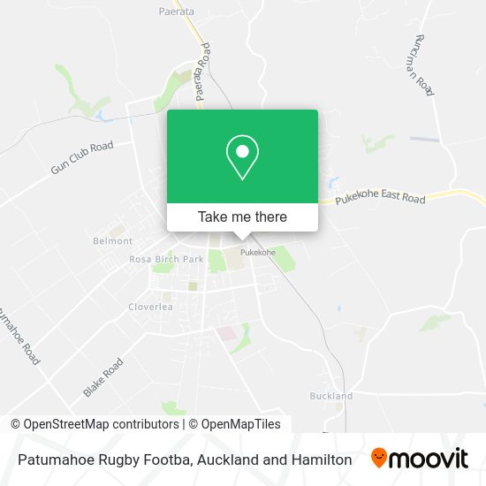 Patumahoe Rugby Footba map