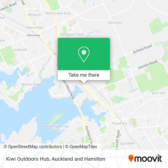 Kiwi Outdoors Hub map