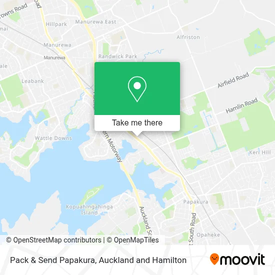 Pack & Send Papakura map