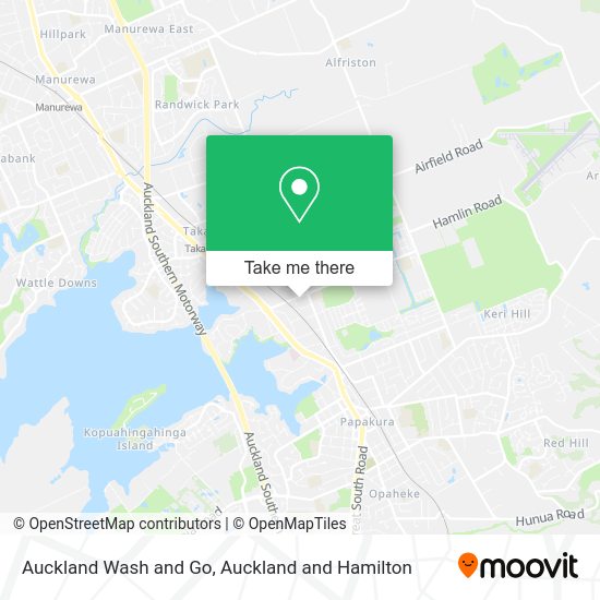 Auckland Wash and Go map