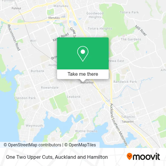 One Two Upper Cuts map