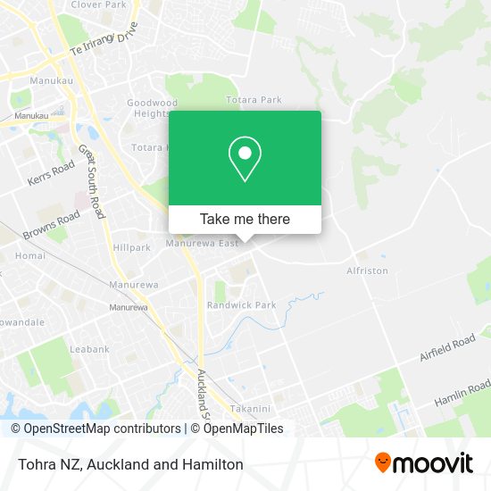 Tohra NZ map