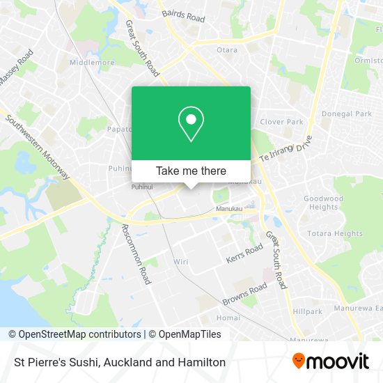 St Pierre's Sushi map