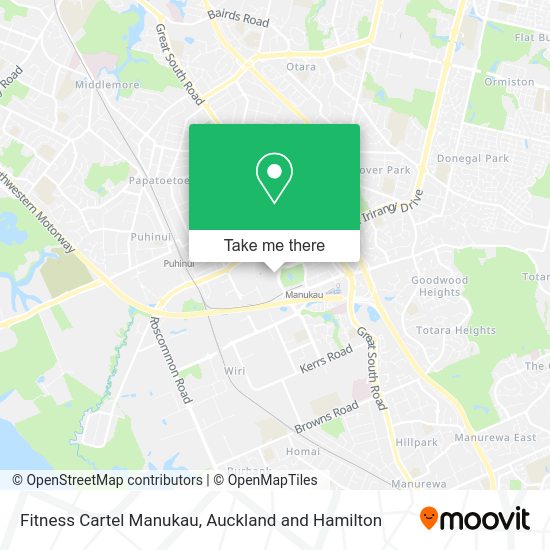 Fitness Cartel Manukau map