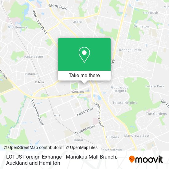 LOTUS Foreign Exhange - Manukau Mall Branch map