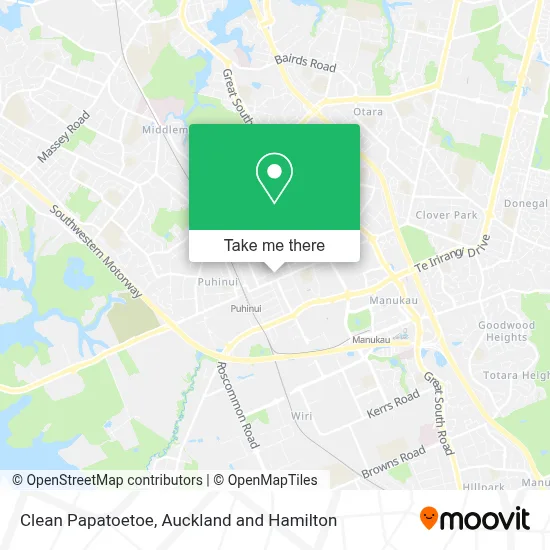 Clean Papatoetoe map