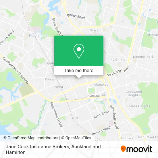 Jane Cook Insurance Brokers map