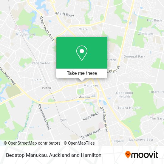 Bedstop Manukau map