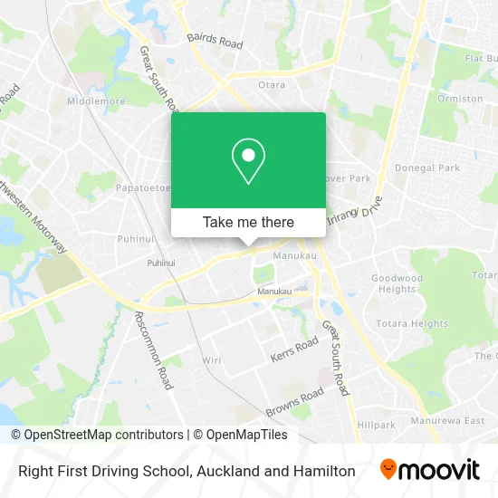 Right First Driving School map
