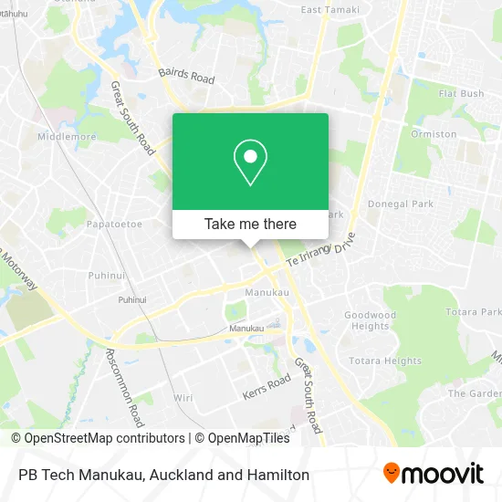 PB Tech Manukau map