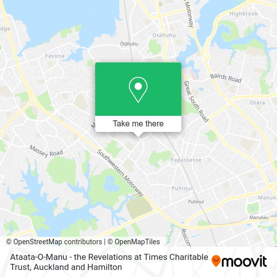 Ataata-O-Manu - the Revelations at Times Charitable Trust map