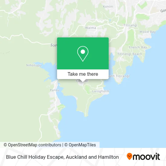 Blue Chill Holiday Escape map