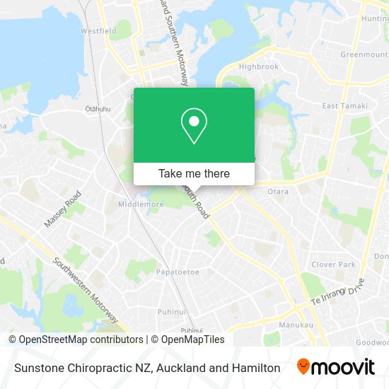 Sunstone Chiropractic NZ map