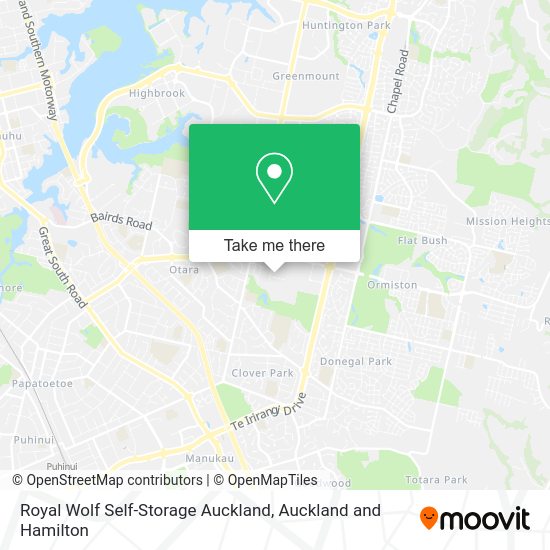 Royal Wolf Self-Storage Auckland map