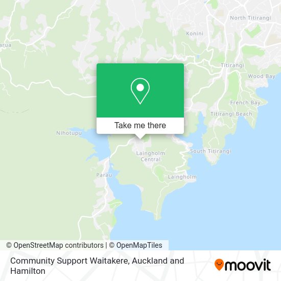 Community Support Waitakere map