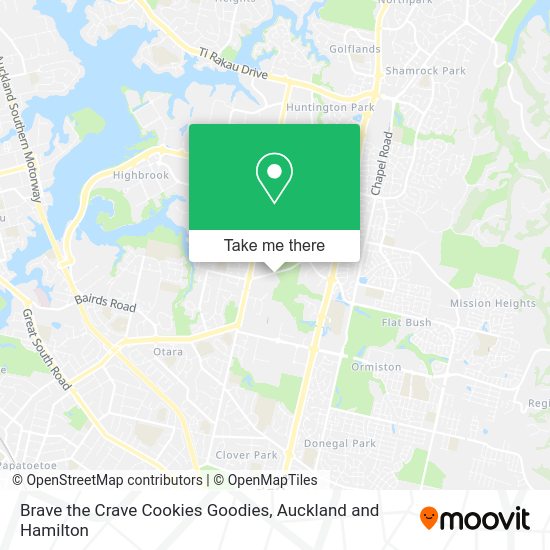 Brave the Crave Cookies Goodies map