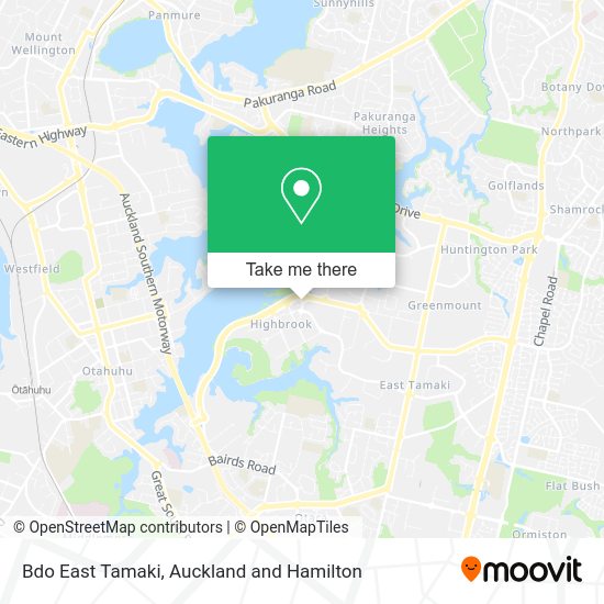 Bdo East Tamaki map
