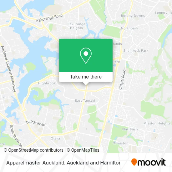 Apparelmaster Auckland map