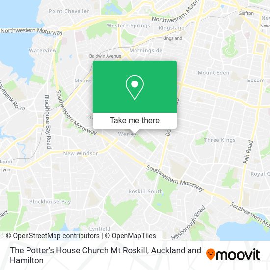 The Potter's House Church Mt Roskill map