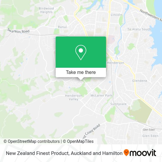 New Zealand Finest Product map