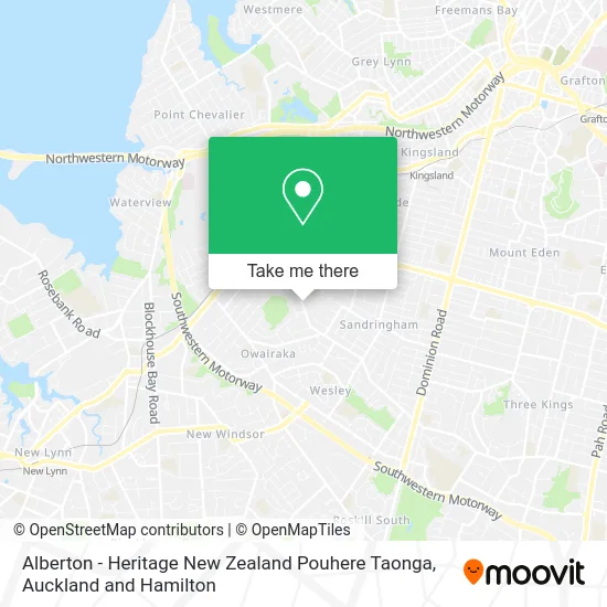 Alberton - Heritage New Zealand Pouhere Taonga map