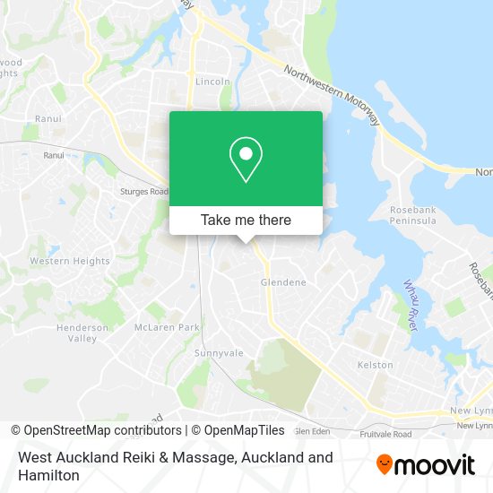 West Auckland Reiki & Massage map
