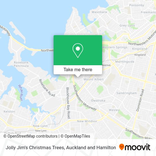 Jolly Jim's Christmas Trees map