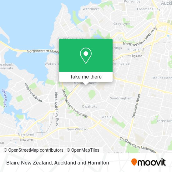 Blaire New Zealand map