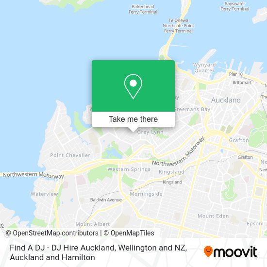 Find A DJ - DJ Hire Auckland, Wellington and NZ map