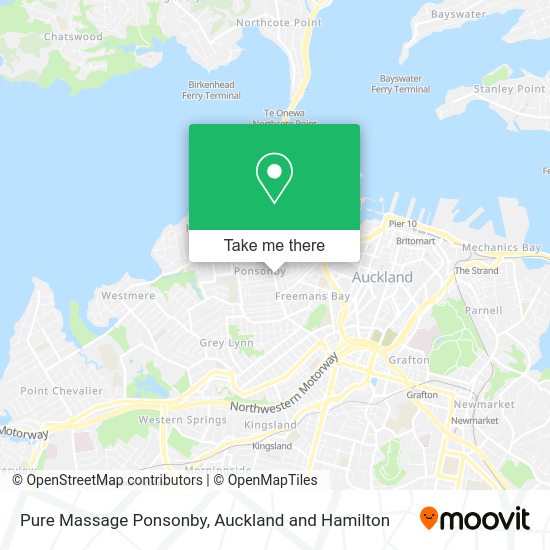 Pure Massage Ponsonby map
