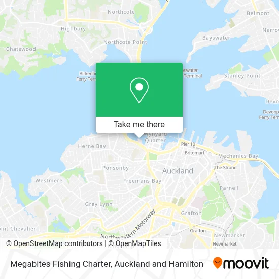 Megabites Fishing Charter map