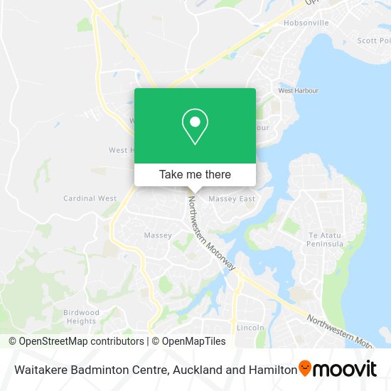 Waitakere Badminton Centre map