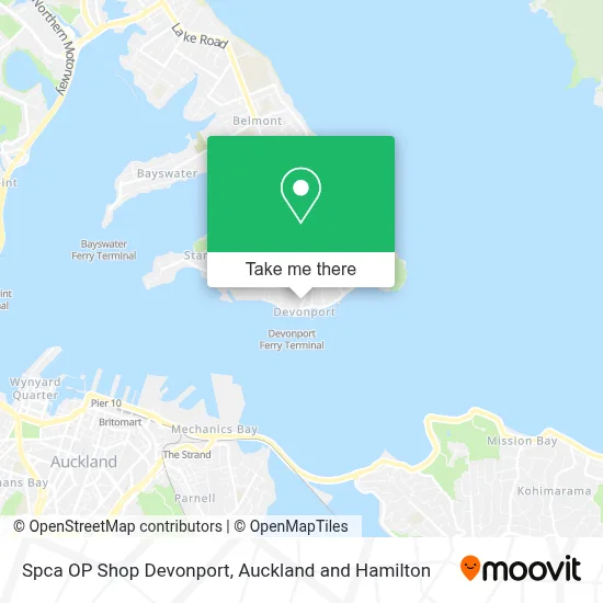 Spca OP Shop Devonport map