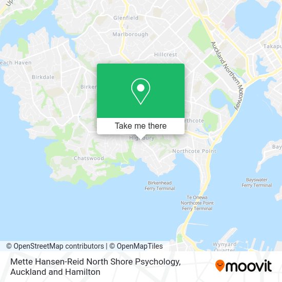 Mette Hansen-Reid North Shore Psychology map