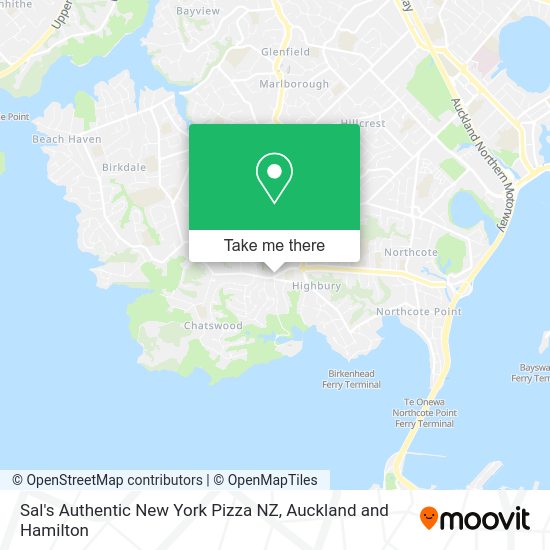 Sal's Authentic New York Pizza NZ map