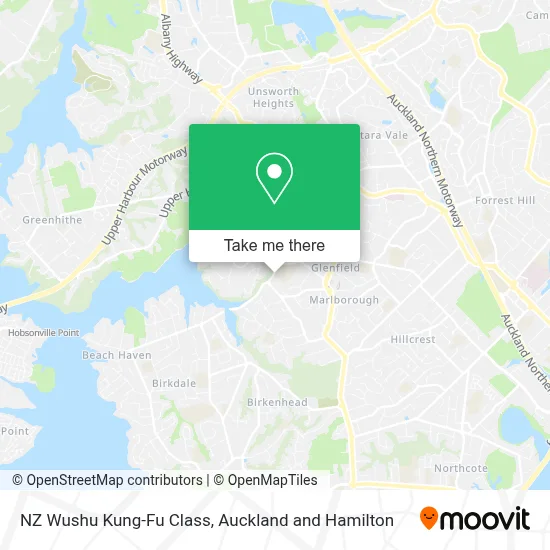NZ Wushu Kung-Fu Class map
