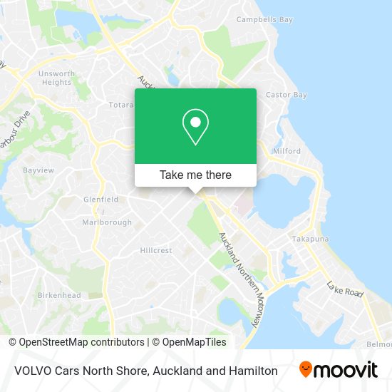 VOLVO Cars North Shore map