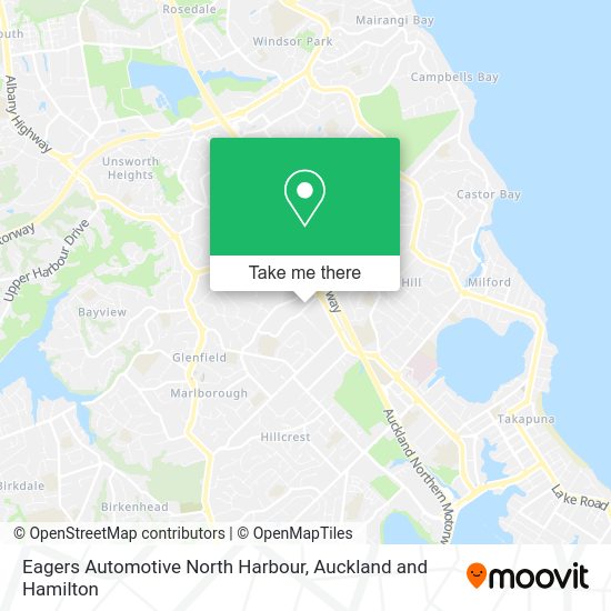 Eagers Automotive North Harbour map