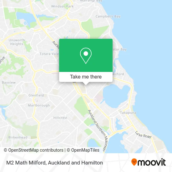M2 Math Milford map