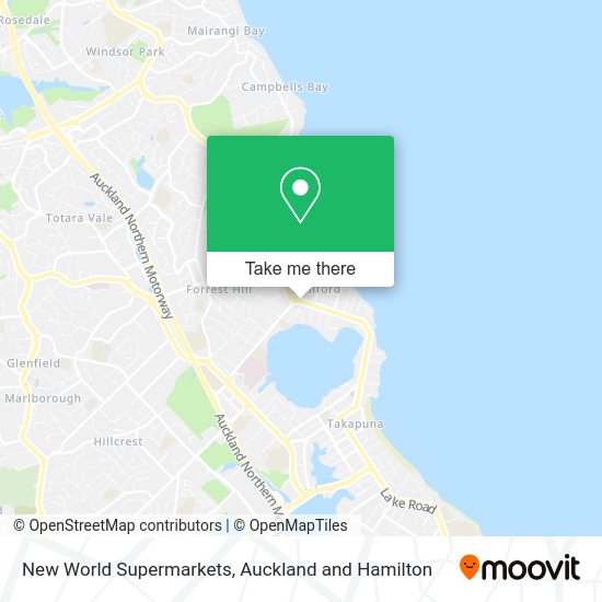 New World Supermarkets map