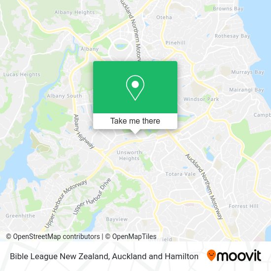 Bible League New Zealand map